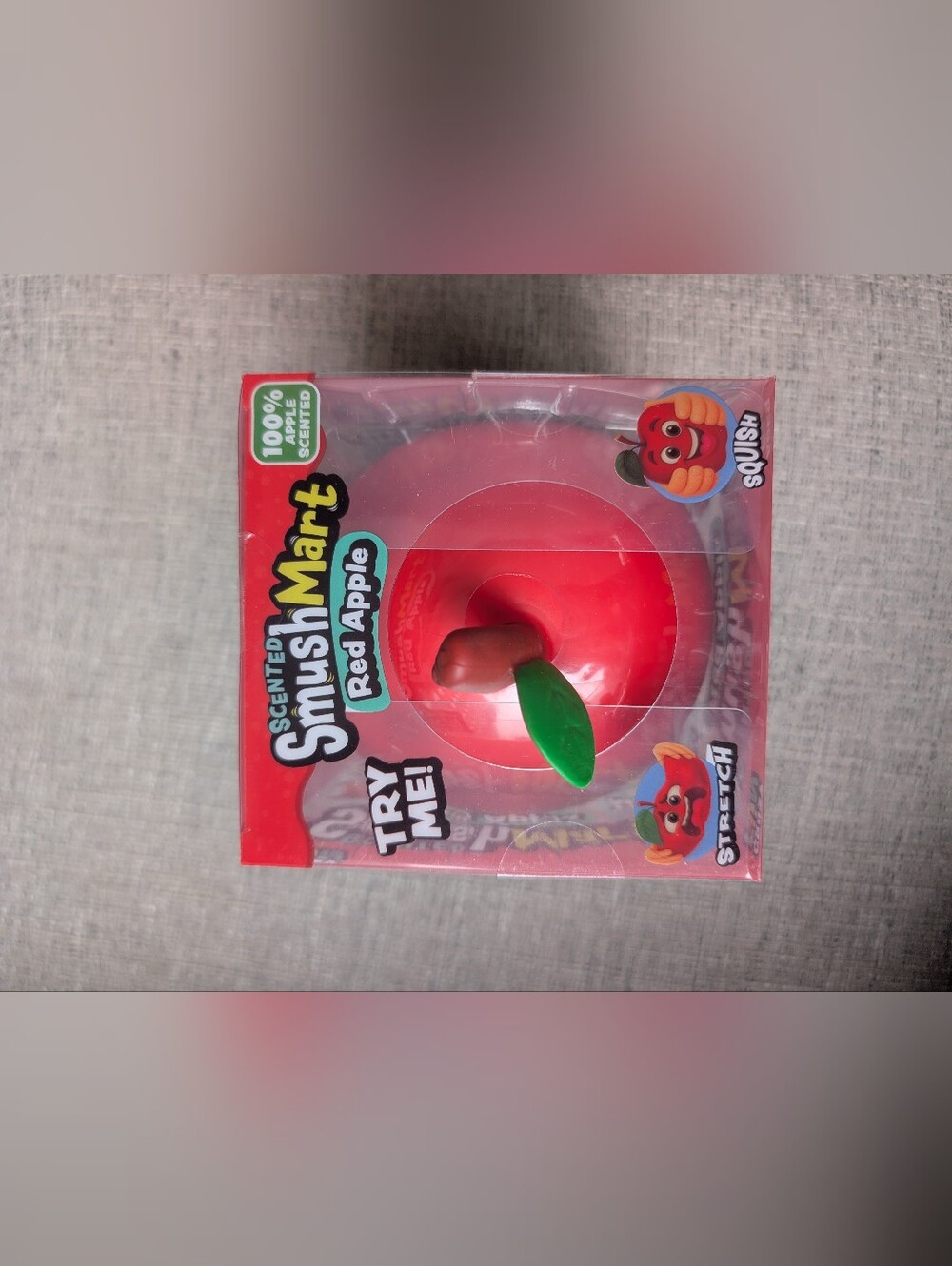 New In Box RMS Smushmart Scented Red Apple Stretch Fidget Toy Squishy